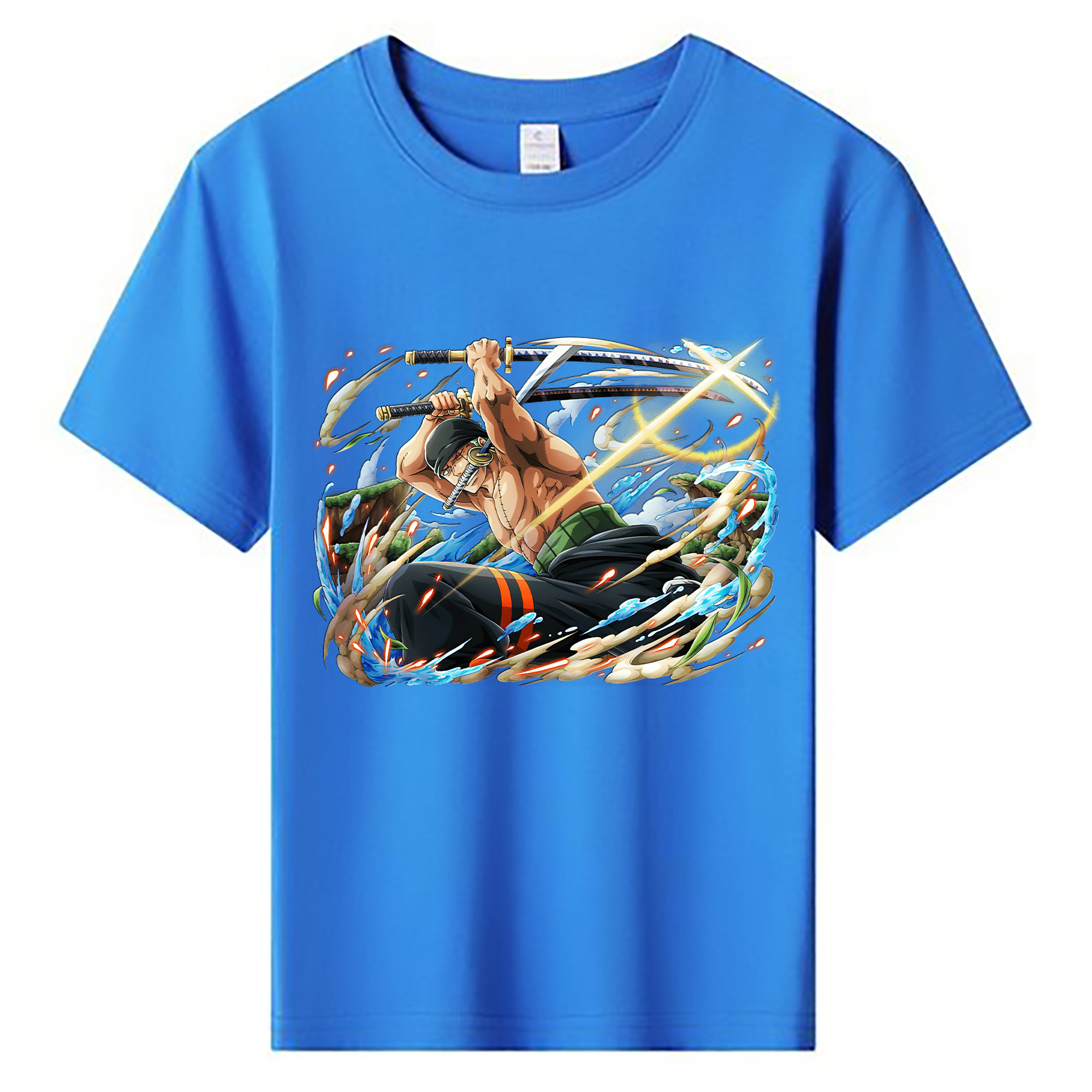ワンピース ロロノア・ゾロ ONE PIECE Roronoa Zoro 綿100％キッズTシャツ（フロントプリント）